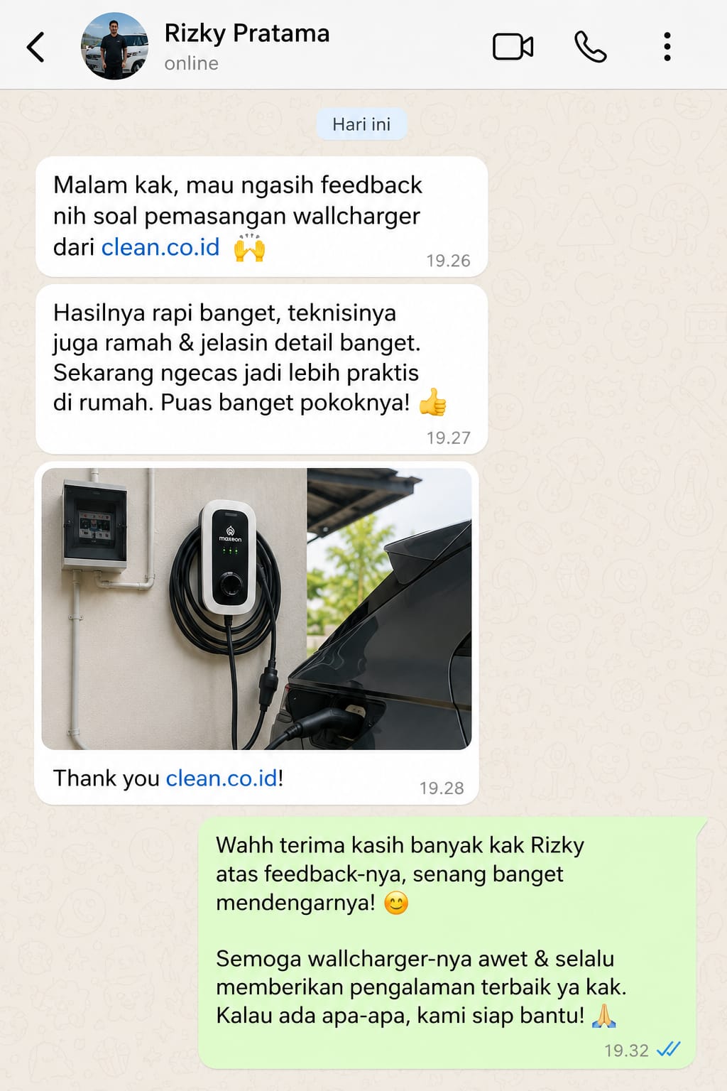 Foto pelanggan Bapak Arief, pemilik EV di Tangerang Selatan